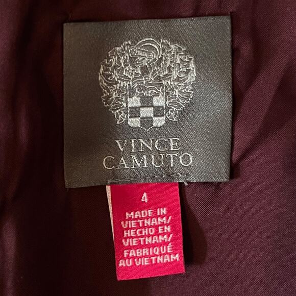 Vince Camuto dress stretch crepe dark red size 4 - Picture 5 of 7